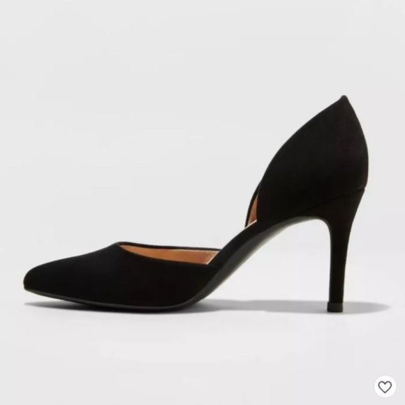 Women's Lacey D'orsay Heel Pumps -A New Day™ Black - Picture 2 of 3